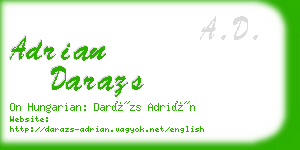 adrian darazs business card